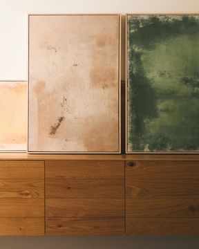 Абстрактная картина Selnar бежевая 60 x 90 см