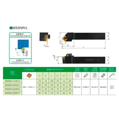 Державка токарная для наружного точения MSSNR2525 M12