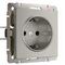 Розетка с заземлением (дымчатый) W1271004/ a069462