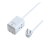 Фильтр сетевой Mietubl MTB-PS02E GaN, 250V/10A 2 розетки, PD65W 3A 2xType-C+2xUSB, 1.5м White
