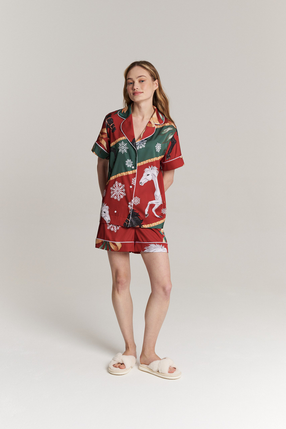 Костюм тройка с лошадьми - S размер