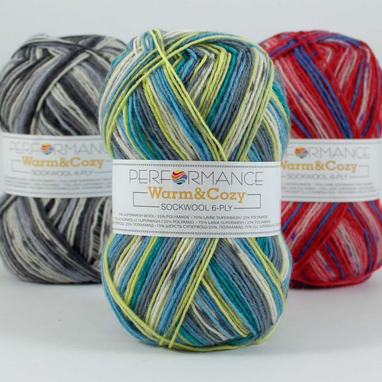 Пряжа Warm & Cozy 6-ply PERFORMANCE (75% шерсть супервош, 25% полиамид)