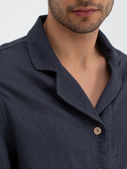 Костюм льняной с шортами. Графит