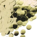 Конфетти фольга Круг, Светлое золото, Металлик, 1 см, 50 г.