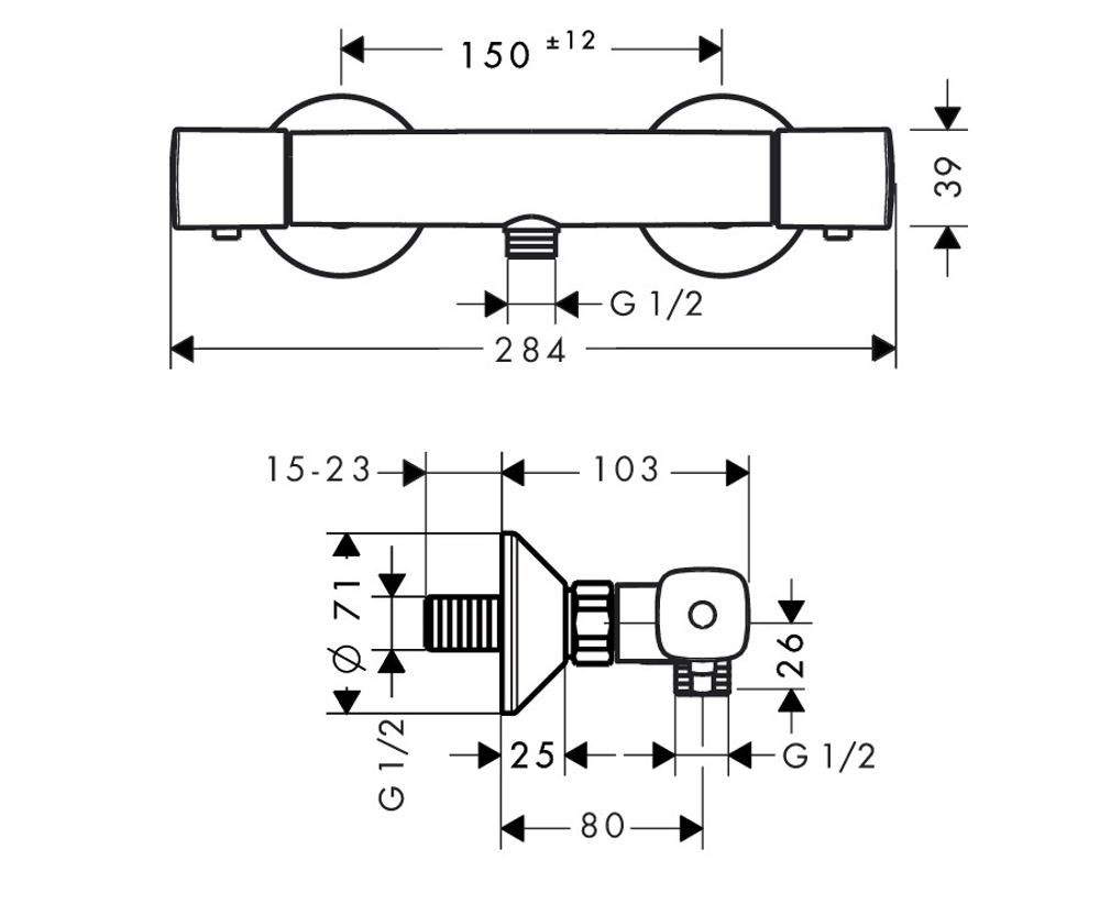 Термостат 13122000 для душа Ecostat Universal, ВМ