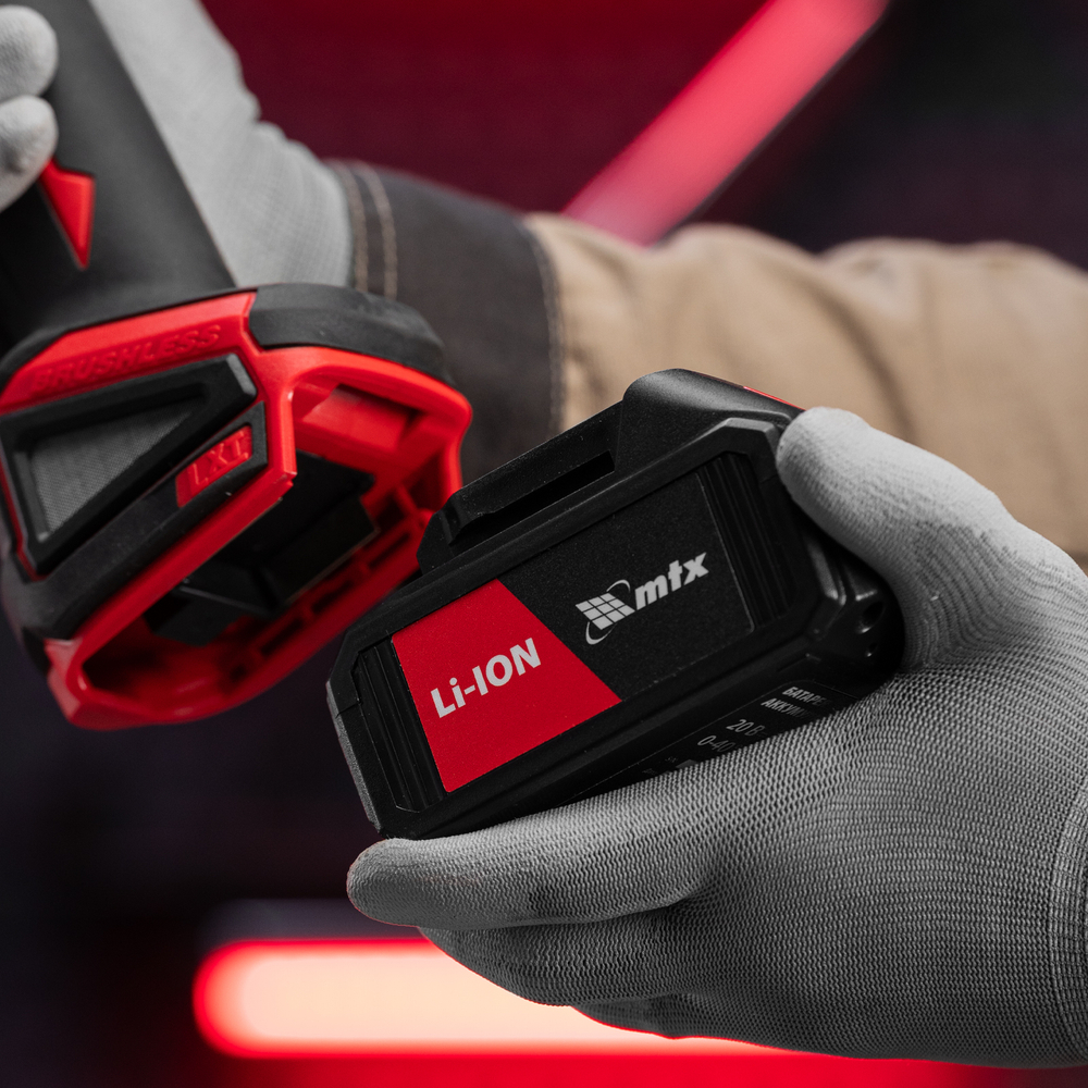 Машина шлифовальная угловая аккумуляторная бесщет. AGB-BL-20-125, Li-Ion, 20 В// MTX