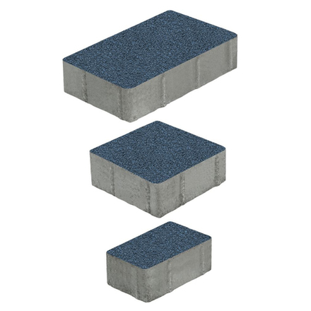 Тротуарная плитка СТАРЫЙ ГОРОД - Гранит Синий, комплект из 3 видов плит