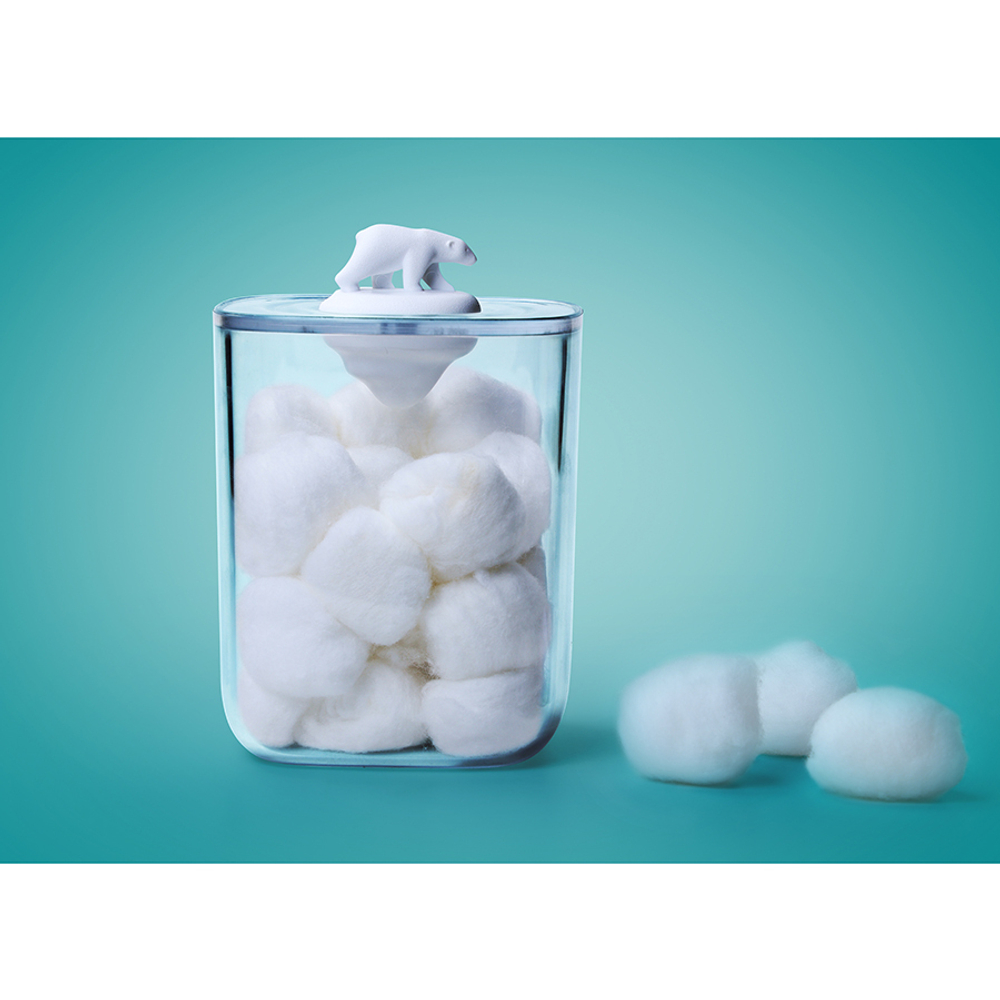 Контейнер для хранения 9х9х13.5см Qualy Polar bear ocean