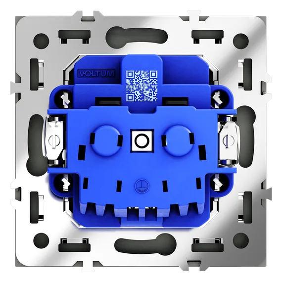 Розетка встраиваемая VOLTUM S70 с заземлением 16А, (титан) vls040106
