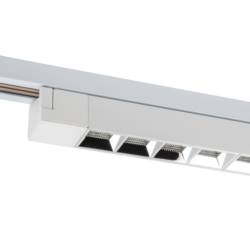 ULB-Q282 30W-4000K WHITE Светильник-прожектор светодиодный трековый. Линейный. 2500 Лм. Белый свет 4000К. Корпус белый. ТМ Volpe