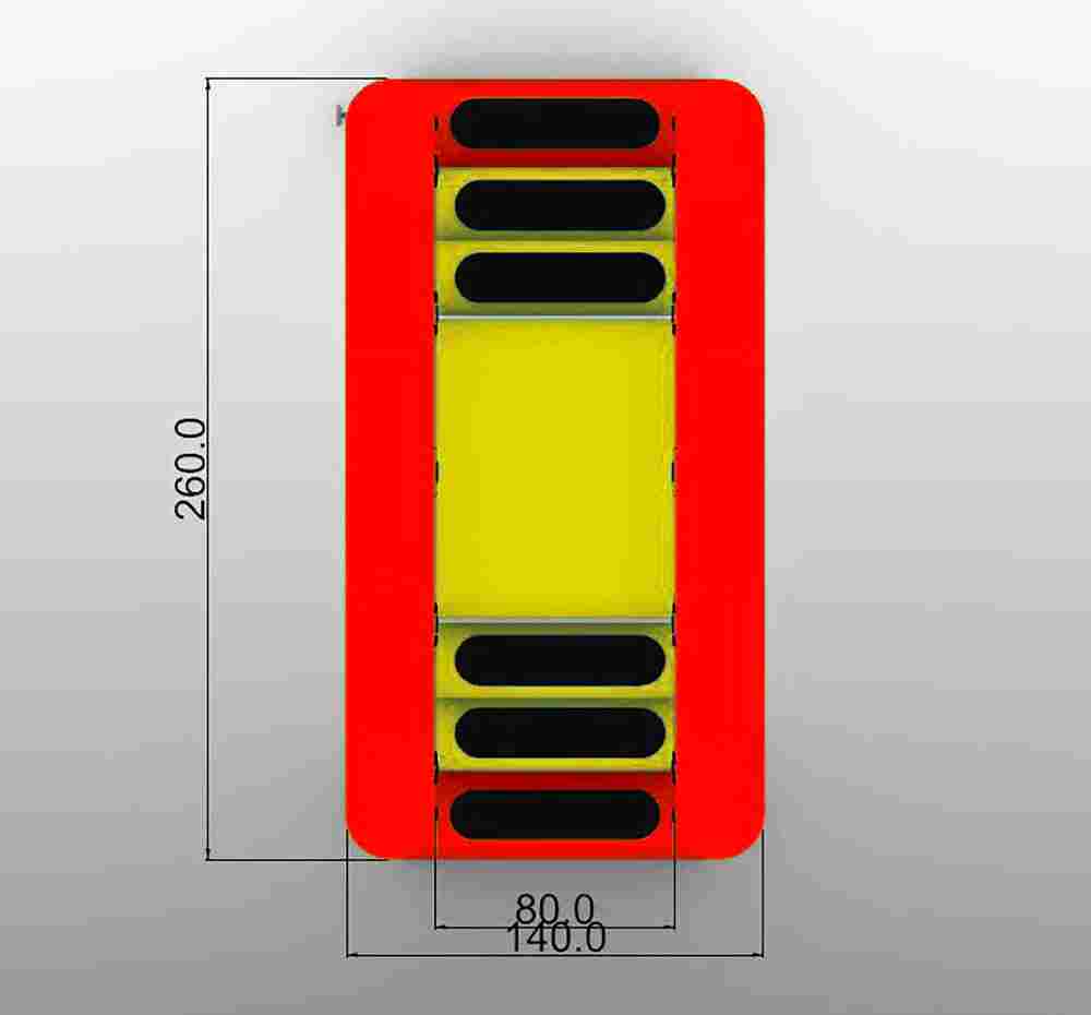 Надувная мини-лестница для бассейна из ПВХ, красный, 2,6*1,4*2,4 м