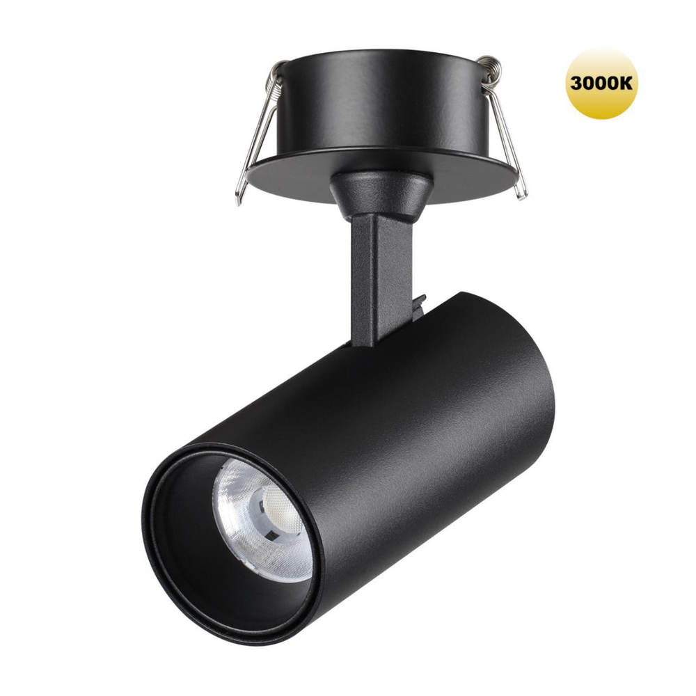 359224 SPOT NT23 454 черный Светильник встраиваемый светодиодный IP20 LED 15W 220V 1440Лм 3000К SELENE