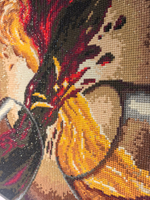 Алмазная картина "Красное и белое"