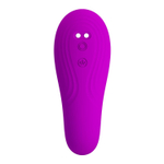 Лиловый вибратор с клиторальной стимуляцией Nauty (Цвет: лиловый)