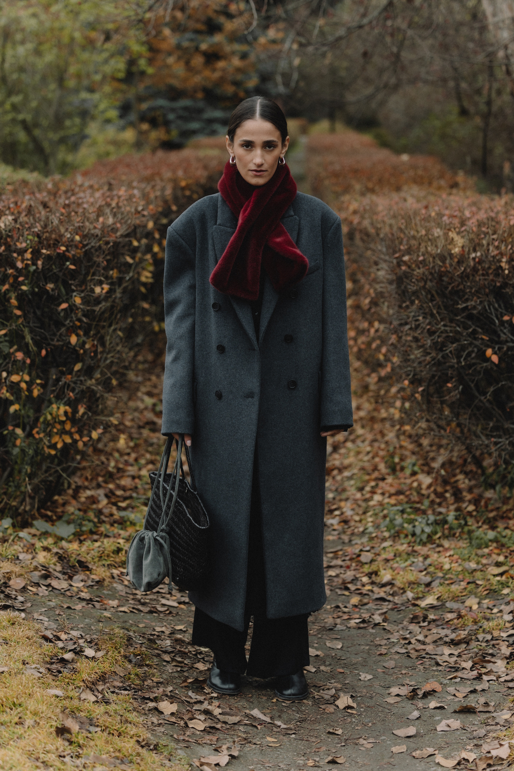 Короткий меховой шарф