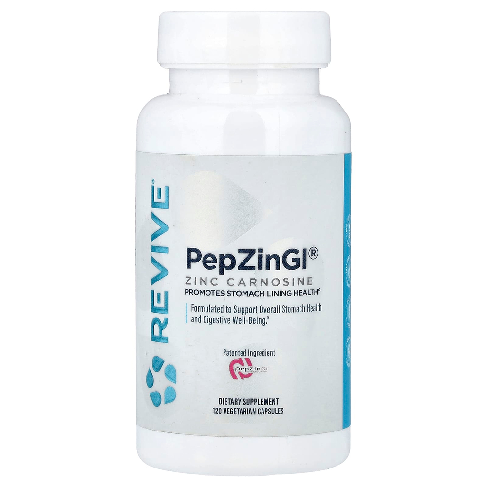 Revive, PepZinGI®, цинк и карнозин, 120 вегетарианских капсул