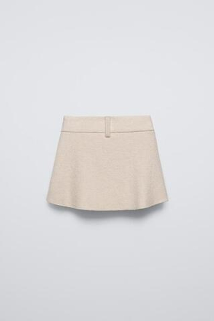 ZARA ЮБКА БУКЛЕ, ЭКРЮ