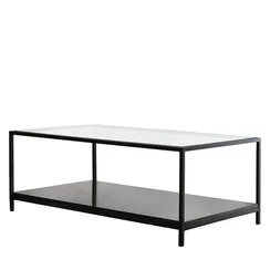 Столик журнальный Mayen, 100х35 см, черный мрамор/стекло
