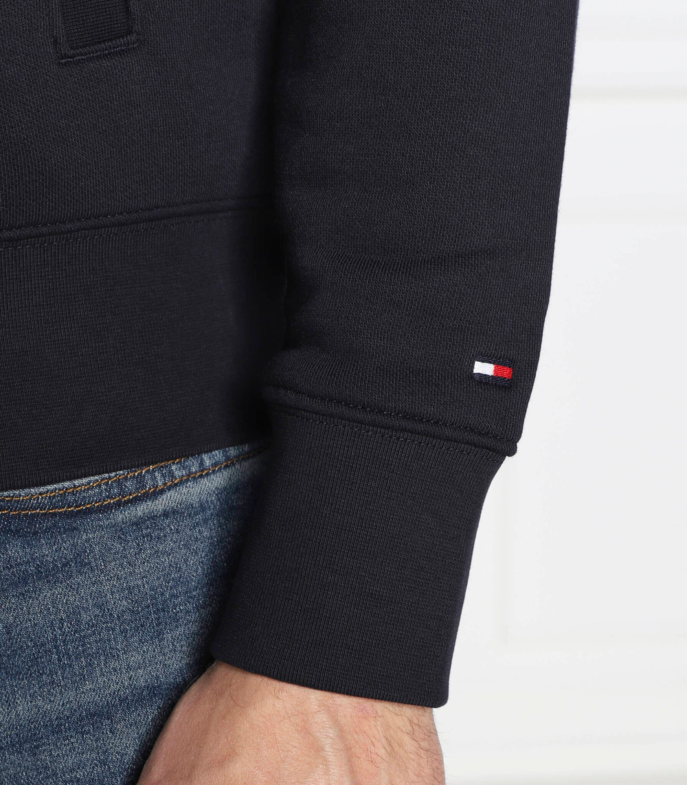 Худи tommy logo fur lined hoody Tommy Hilfiger - темно-синий(MW0MW27841)