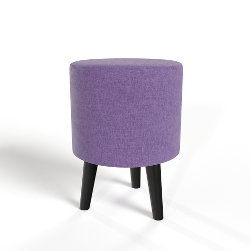 Пуф круглый на трёх высоких ножках Фантазёр D-9 (Фиолетовый) в офис, дом, салон красоты, прихожая, гостиная, на кухню, в кафе, в зону ожидания, в коридор, к туалетному столику. Банкетка, подставка.