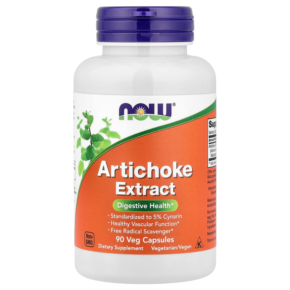NOW Foods, экстракт артишока, 90 растительных капсул (450 мг в 1 капсуле)