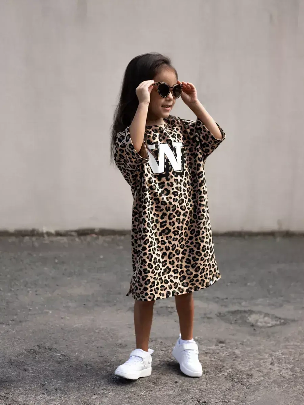 Платье детское трикотажное в садик