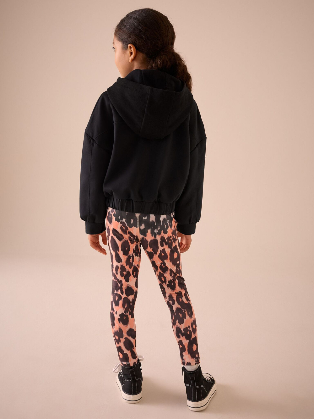 Толстовка и легинсы в комплекте для девочки Next E61-615, Черный, Розовый