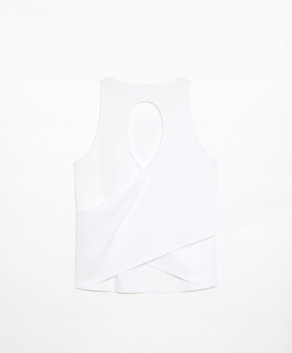 Oysho Футболка комфортлюкс с перекрестной спиной, белый