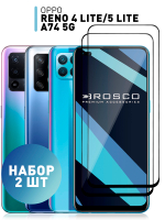Набор стекол ROSCO для Oppo Reno4 Lite;OPPO Reno5 Lite;OPPO A74 4G;OPPO Reno5;OPPO Reno6 оптом (арт. OPPO-R4L-FSP-GLASS-SET2)
