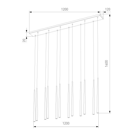 10115/ подвесной светильник / Piano