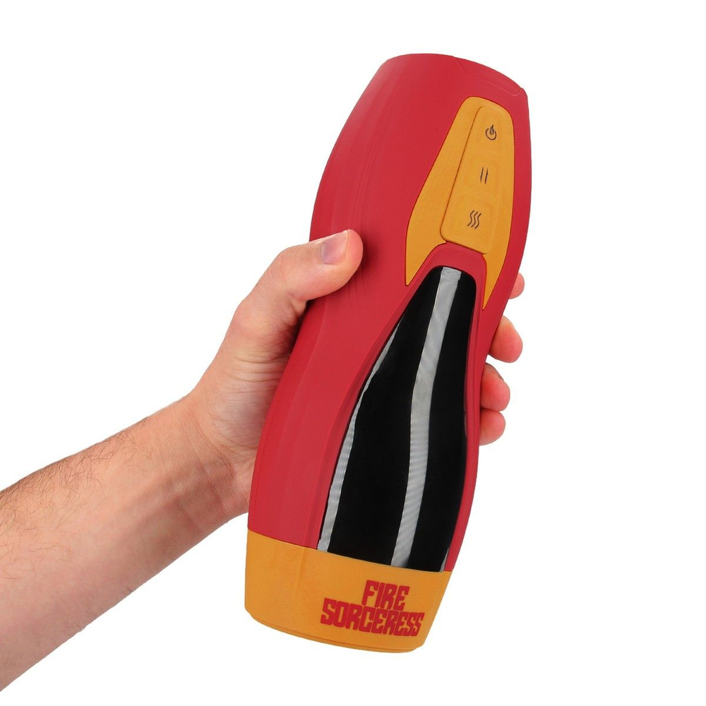 Интерактивный мастурбатор Solara с нагревом, вибрацией и поступательными движениями (Цвет: красный)