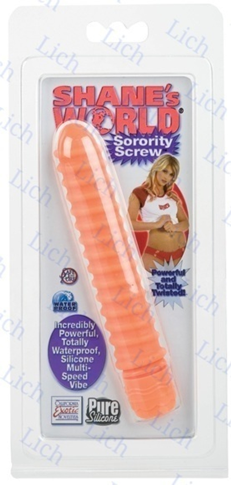 Ярко-оранжевый спиральный вибратор SORORITY SCREW