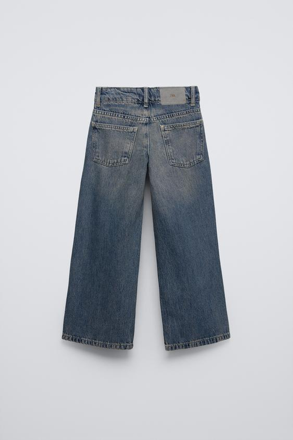 ZARA ДЖИНСЫ С ШИРОКИМИ ШТАНИНАМИ, ИНДИГО