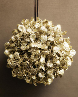 ZARA HOME ЕЛОЧНОЕ УКРАШЕНИЕ С БЛЕСТЯЩИМИ ЛЕПЕСТКАМИ, ЗОЛОТИСТЫЙ