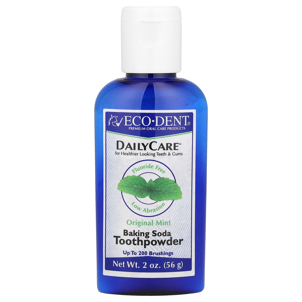 Eco-Dent, Daily Care, зубной порошок с пищевой содой, «Оригинальная мята», 56 г (2 унции)