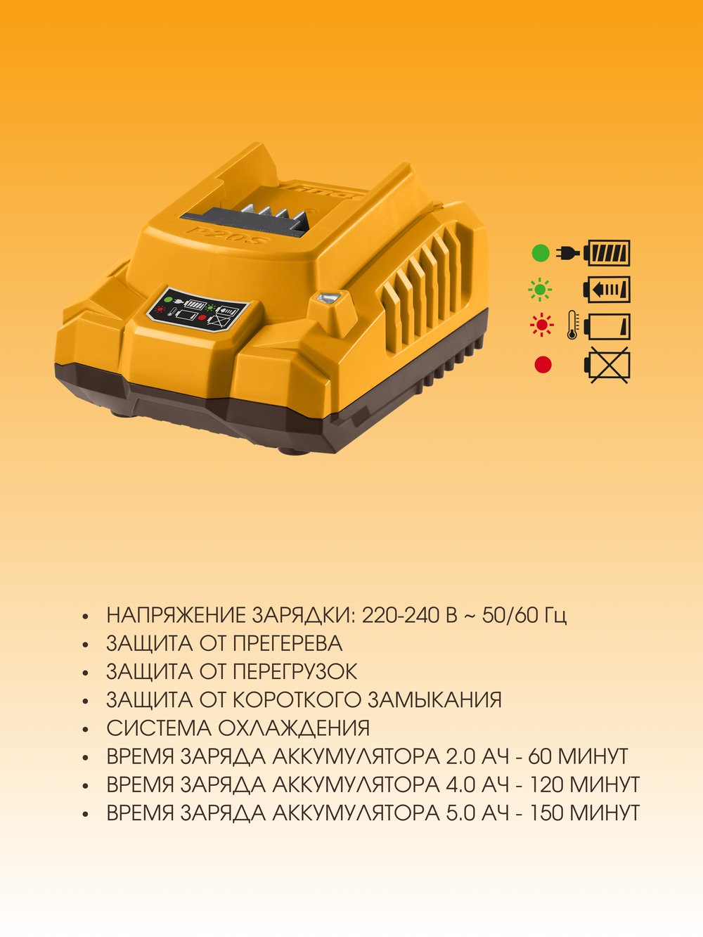 Угловая шлифовальная машина аккумуляторная 76 мм Li-Ion 20В INGCO CAGLI76012 INDUSTRIAL С НДС