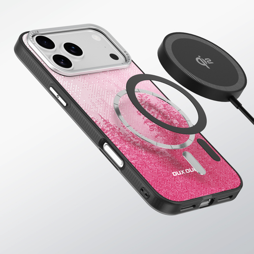 Чехол с MagSafe для смартфона iPhone 17 Pro Max, от Dux Ducis, серия Moro Series Magnetic (дизайнерский рисунок красного цвета)