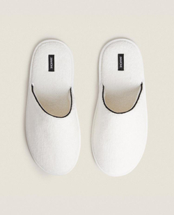 ZARA HOME ДОМАШНИЕ ТАПОЧКИ, БЕЛЫЙ