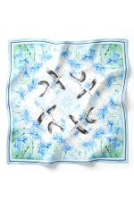 8455 Платок женский (голубой принт)