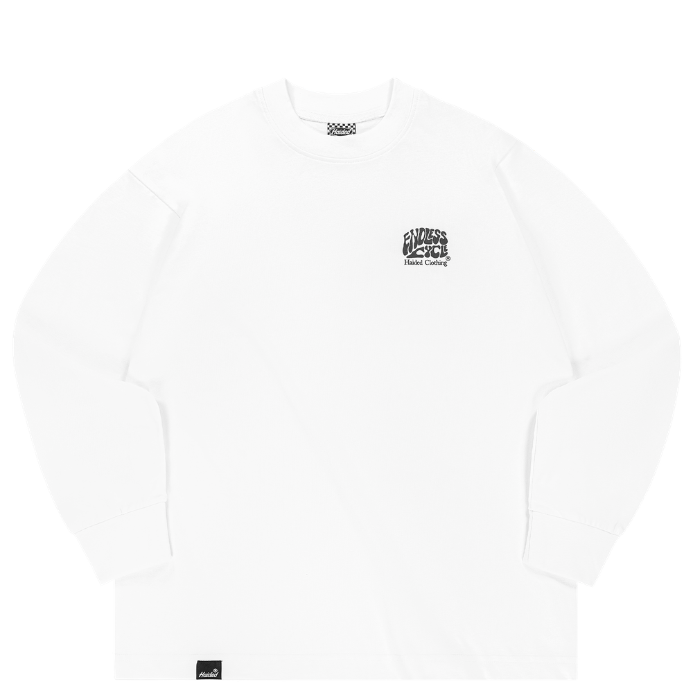 Лонгслив HAIDED ENDLESS CYCLE Белый