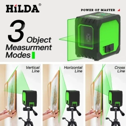HiLDA Лазерный уровень/нивелир Зеленыйлуч/2 линии/С литиевой батареей