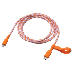 IKEA LILLHULT  (ИКЕА ЛИЛЛХУЛТ)  -  USB-C - Lightning, оранжевый/розовый, 1,5 м