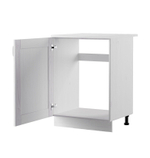 Кухонный модуль напольный, 60х60х85, Стокгольм Светлый, под мойку, со столешницей, из массива дерева, белый, Dipriz