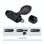 Черная анальная пробка с мощной вибрацией Vibra - 8,6 см. (Цвет: черный)