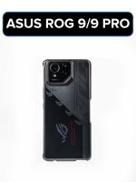Оригинальный чехол для Asus Rog Phone 9 / 9 Pro, черный (частично прозрачный)