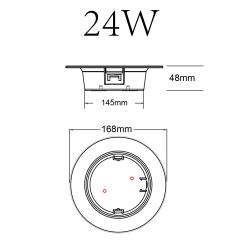 Светильник светодиодный встраиваемый ЭРА LED 21-24-3K круглый 24Вт 3000К | Downlight