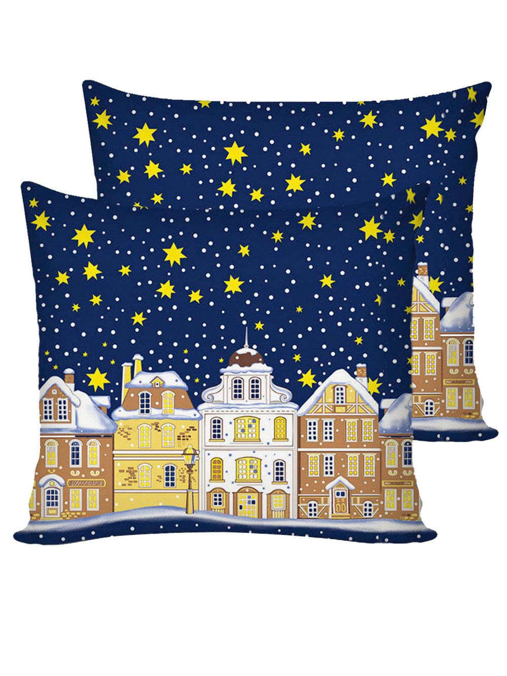 Постельное белье перкаль Сказка "Зимняя сказка" евро Наволочка 50х70 см 2 шт Простынь на резинке 180x200 см Пододеяльник 200x215 см