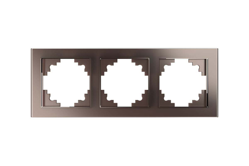 STEKKER Катрин Рамка 3 мест. стекло шоколад GFR00-7003-04 39537