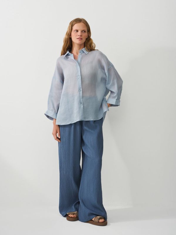 Брюки из жатой вискозы 