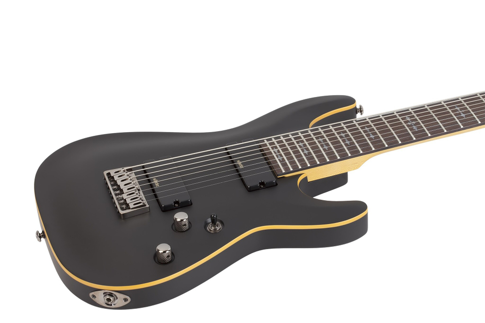 SCHECTER DEMON-8 AGED BLACK SATIN